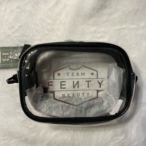 Fenty Beauty Clear Team Logo Makeup Bag with Black Trim